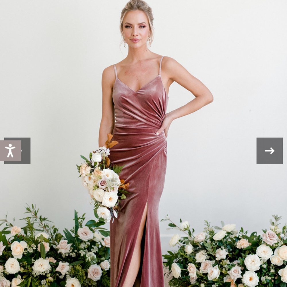 Revelry Rory Velvet bridesmaid dress